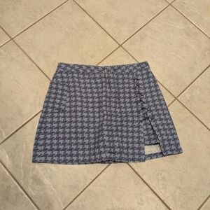 Stylish Gray Houndstooth Women's Skirt